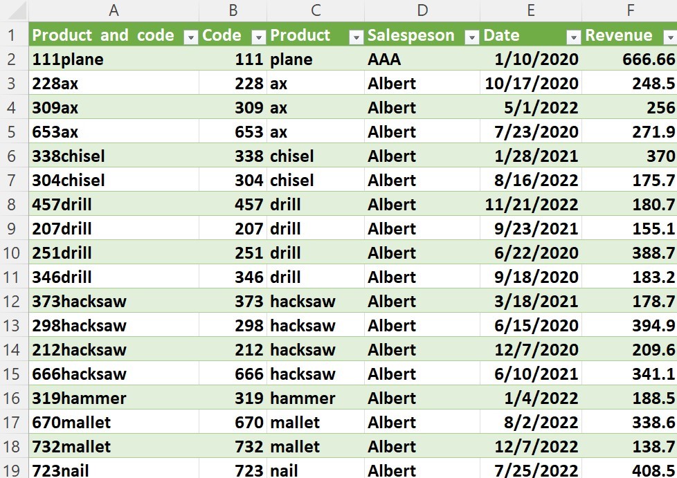 "Clean" Excel data in spreadsheet