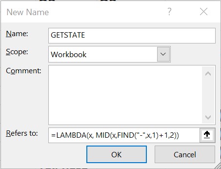 state abbreviation with lambda functions
