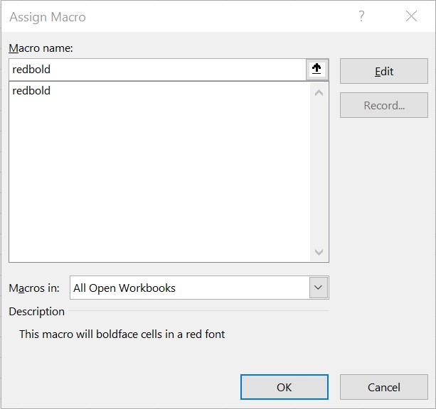 how to create a macros button